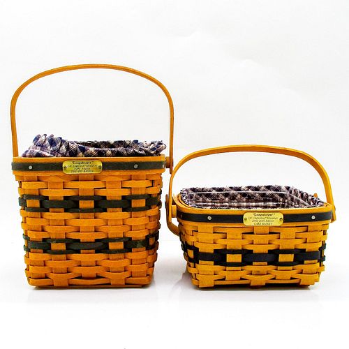 2 LONGABERGER MINI BASKETS, TWO PIE