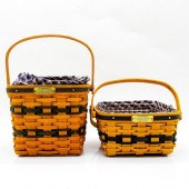 2 LONGABERGER MINI BASKETS, TW