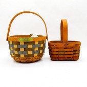 2 LONGABERGER SMALL BASKETS, D