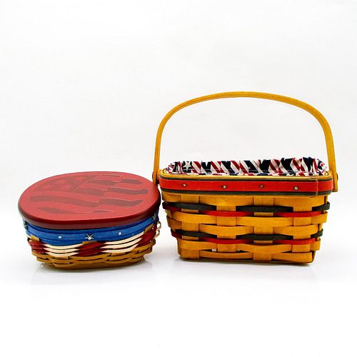 2 LONGABERGER SMALL BASKETS,