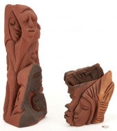 2 LONNIE HOLLEY CARVED SANDSTO