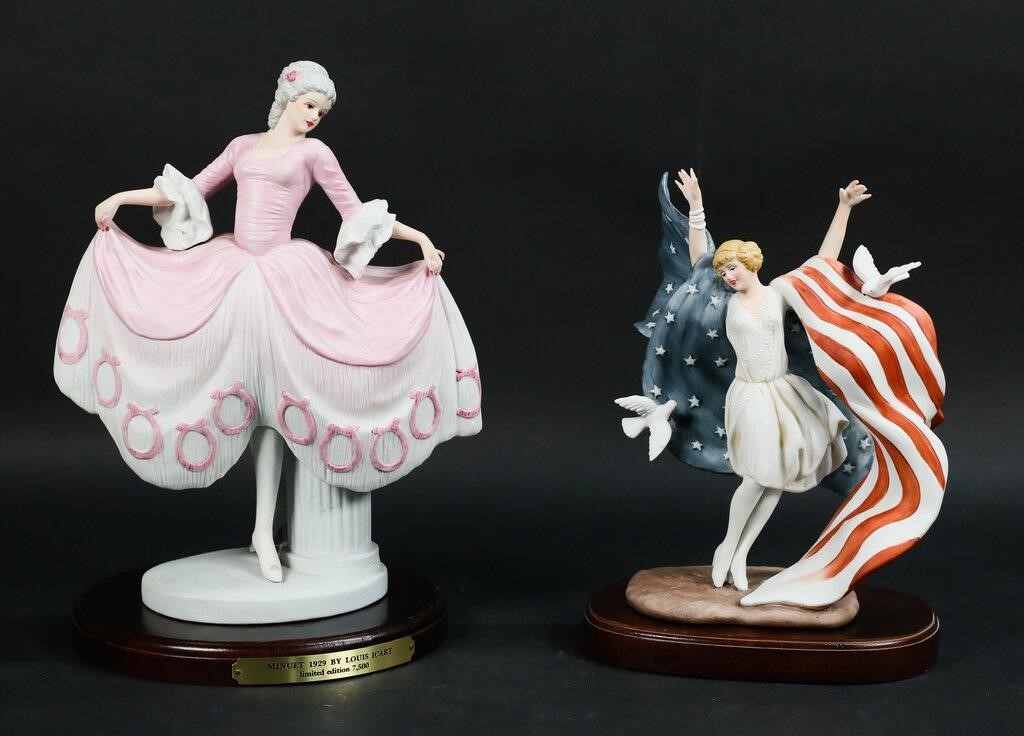 2 LOUIS ICART PORCELAIN