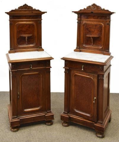 (2) LOUIS PHILIPPE BEDSIDE CABINETS