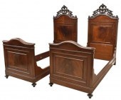 (2) LOUIS PHILIPPE MAHOGANY BE
