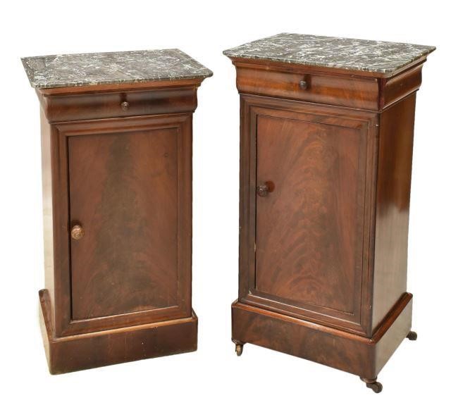 (2) LOUIS PHILIPPE MARBLE-TOP