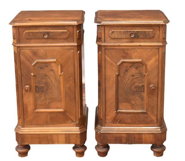 (2) LOUIS PHILIPPE PERIOD WALNUT