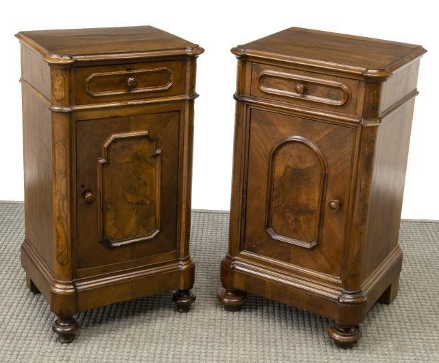 (2) LOUIS PHILIPPE PERIOD WALNUT