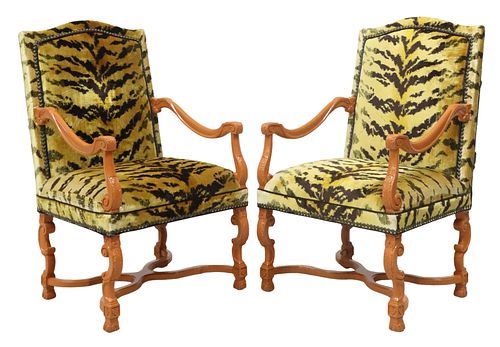 (2) LOUIS XIII STYLE ORANGE