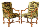 (2) LOUIS XIII STYLE ORANGE AN