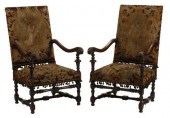 2) LOUIS XIII STYLE TAPESTRY U