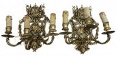 (2) LOUIS XIV STYLE FIGURAL 3-