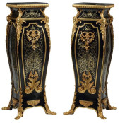 (2) LOUIS XIV STYLE MARBLE-TOP