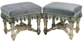 (2) LOUIS XIV STYLE SILVERED W