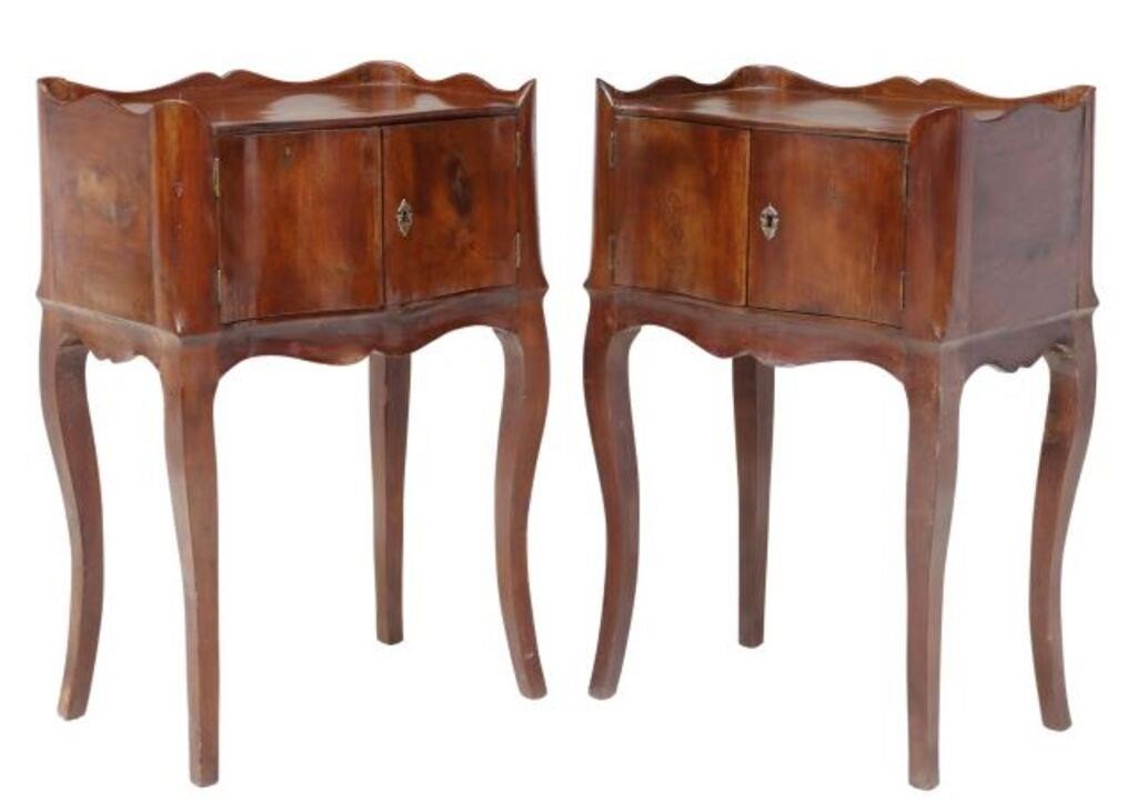 (2) LOUIS XV STYLE BEDSIDE