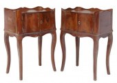 (2) LOUIS XV STYLE BEDSIDE CAB