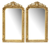 (2) LOUIS XV STYLE BEVELED GIL