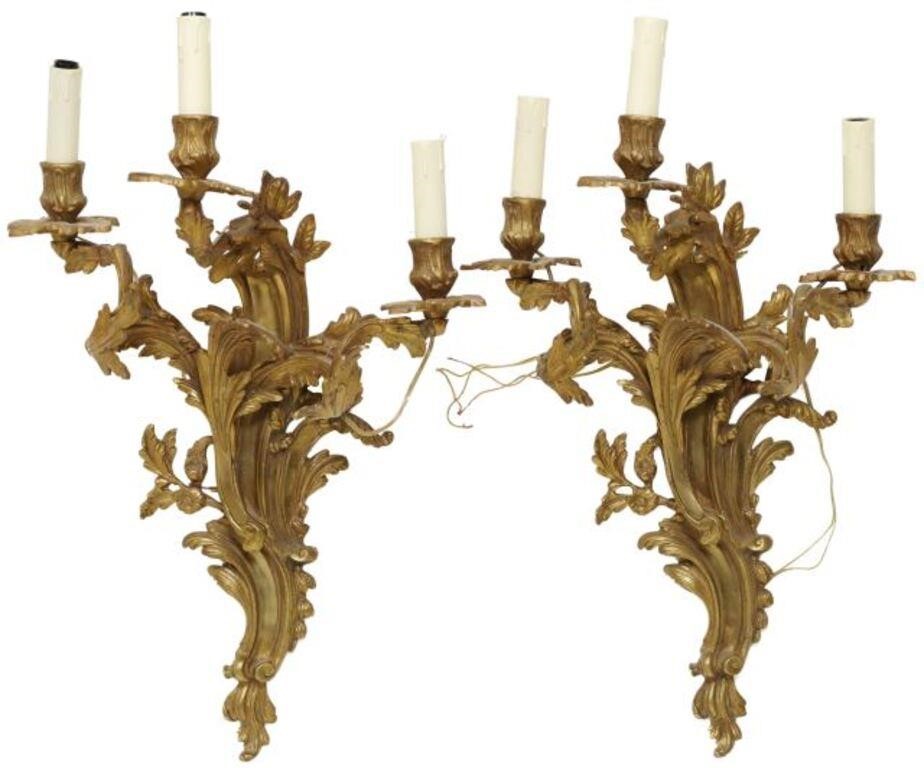 (2) LOUIS XV STYLE BRONZE