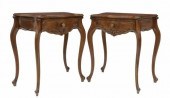 (2) LOUIS XV STYLE CARVED WALN