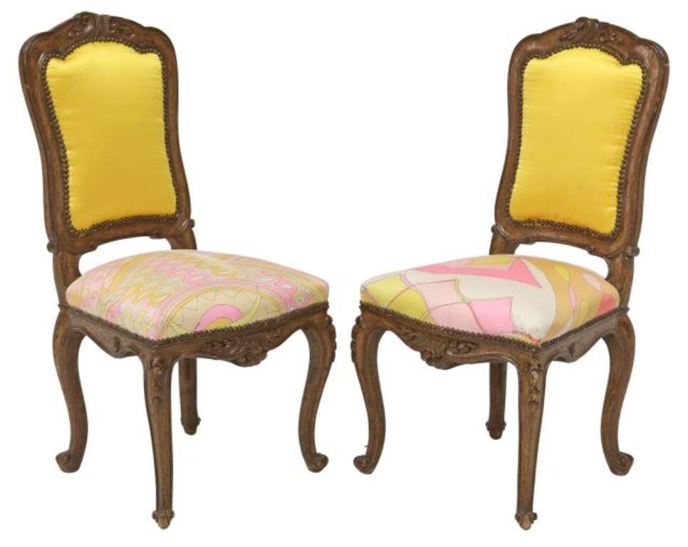 (2) LOUIS XV STYLE CHAIRS EMILIO