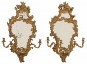 (2) LOUIS XV STYLE GILT MIRROR