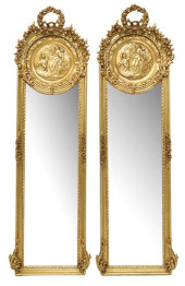 (2) LOUIS XV STYLE GILT ALLEGO