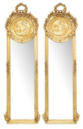 (2) LOUIS XV STYLE GILT ALLEGO