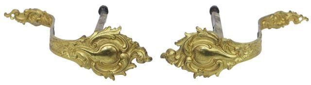 (2) LOUIS XV STYLE GILT METAL