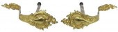 (2) LOUIS XV STYLE GILT METAL