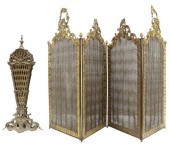 (2) LOUIS XV STYLE GILT METAL