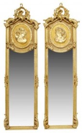 (2) LOUIS XV STYLE GILTWOOD BE