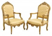 2) LOUIS XV STYLE GILTWOOD BUT