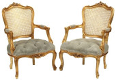 (2) LOUIS XV STYLE GILTWOOD &A