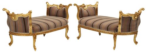 (2) LOUIS XV STYLE GILTWOOD