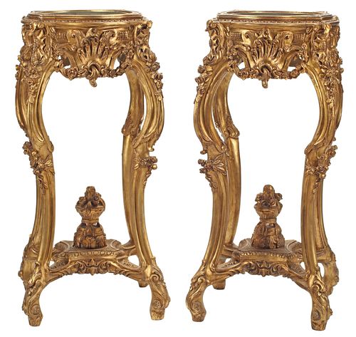 (2) LOUIS XV STYLE GILTWOOD