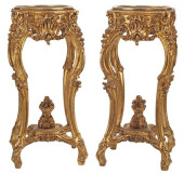 (2) LOUIS XV STYLE GILTWOOD ST
