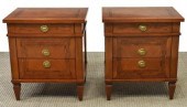 (2) LOUIS XV STYLE MAHOGANY IN