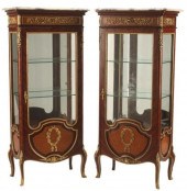 (2) LOUIS XV STYLE MARBLE TOP