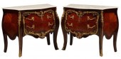 (2) LOUIS XV STYLE MARBLE-TOP