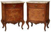 (2) LOUIS XV STYLE MARBLE-TOP