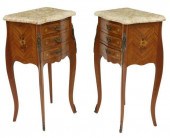 2) LOUIS XV STYLE MARBLE-TOP M