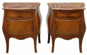 (2) LOUIS XV STYLE MARBLE-TOP