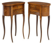 (2) LOUIS XV STYLE MARQUETRY K