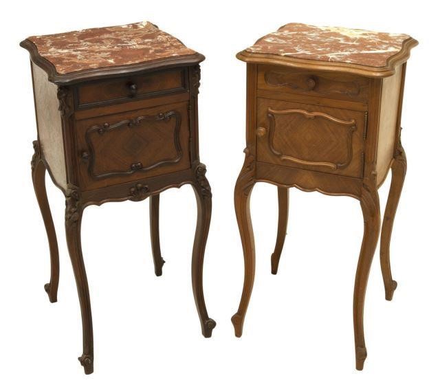 (2) LOUIS XV STYLE NIGHTSTANDS,
