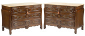 (2) LOUIS XV STYLE ONYX-TOP MA