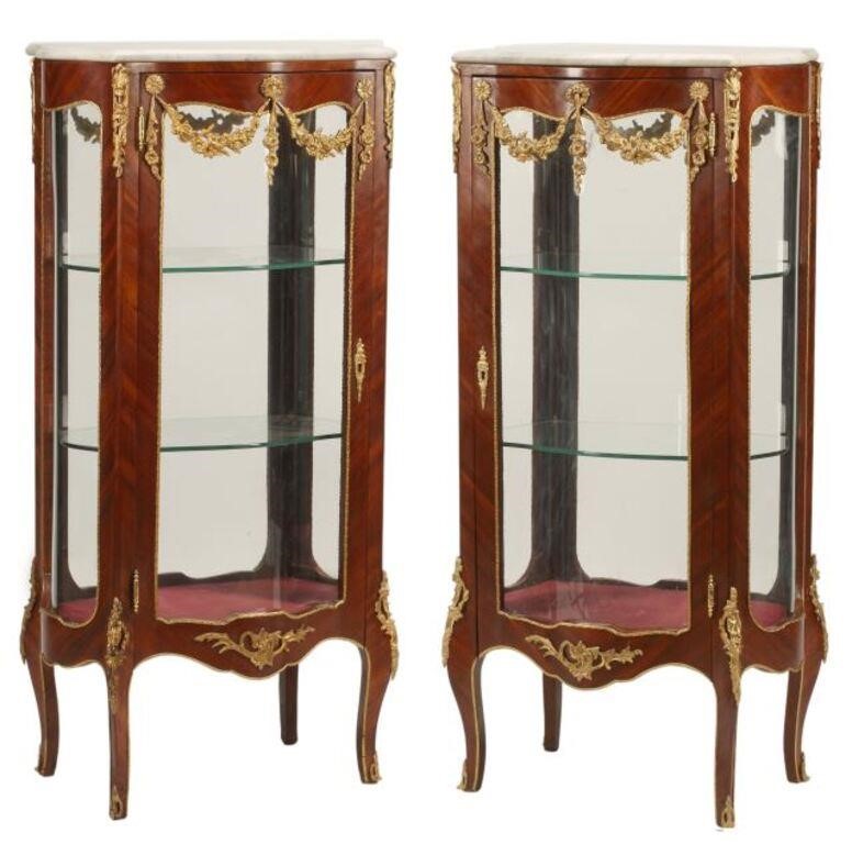 (2) LOUIS XV STYLE ORMOLU-MOUNTED