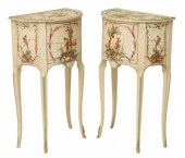 (2) LOUIS XV STYLE PAINT-DECOR
