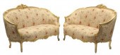 (2) LOUIS XV STYLE PARCEL GILT