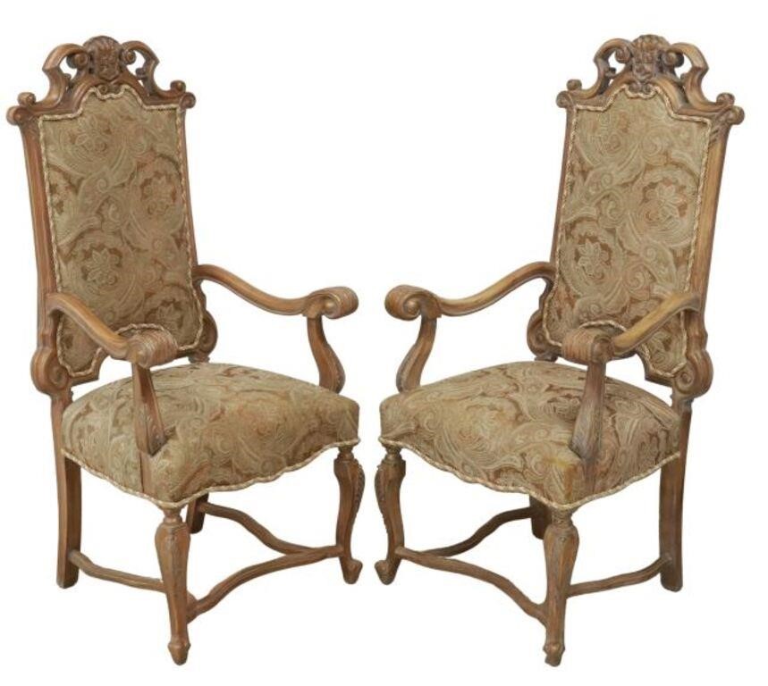 (2) LOUIS XV STYLE PARCEL GILT