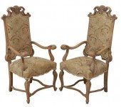 (2) LOUIS XV STYLE PARCEL GILT