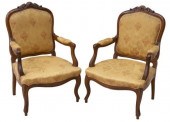 (2) LOUIS XV STYLE SHELL CARVE